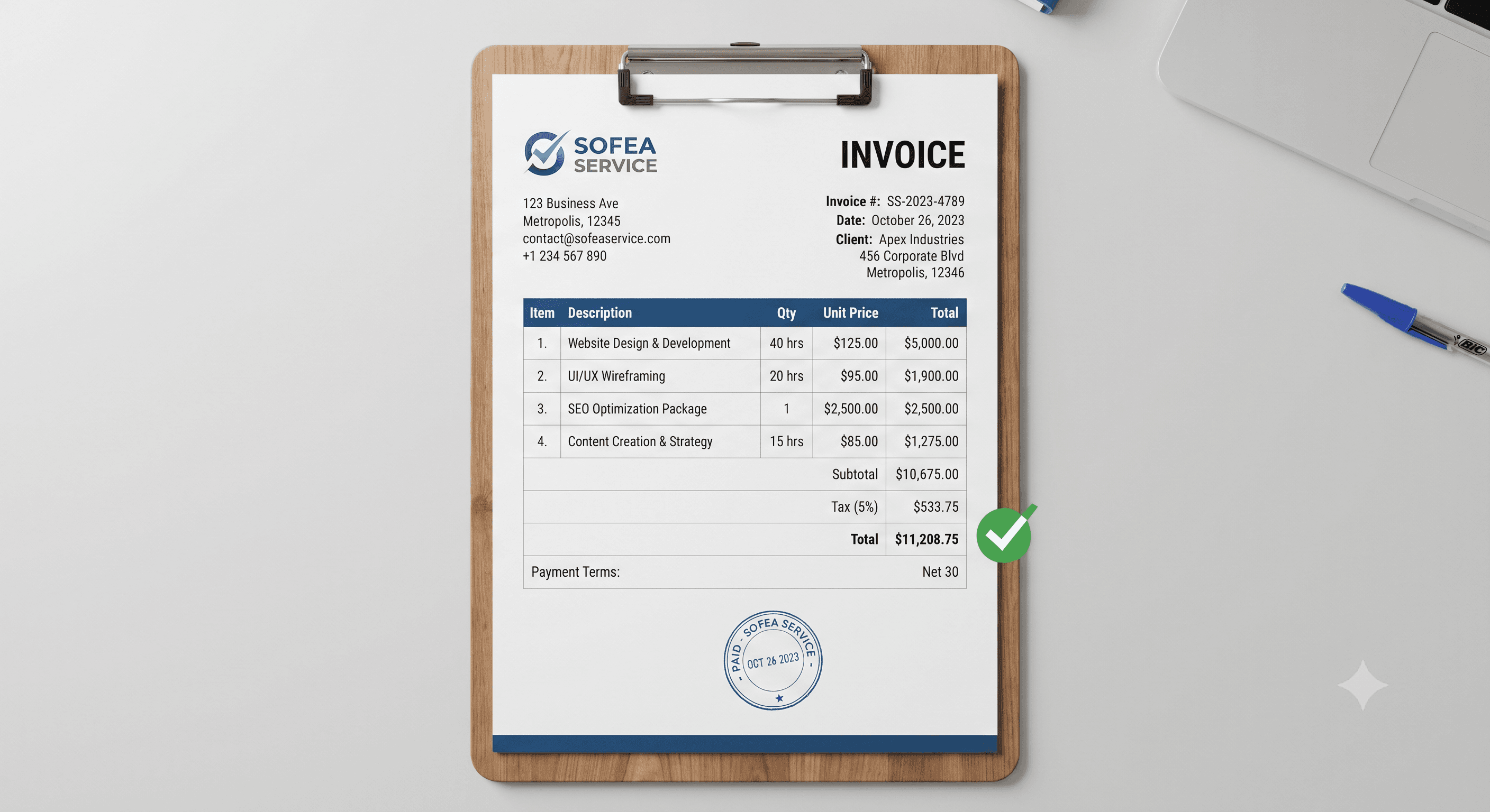 Invoice preview